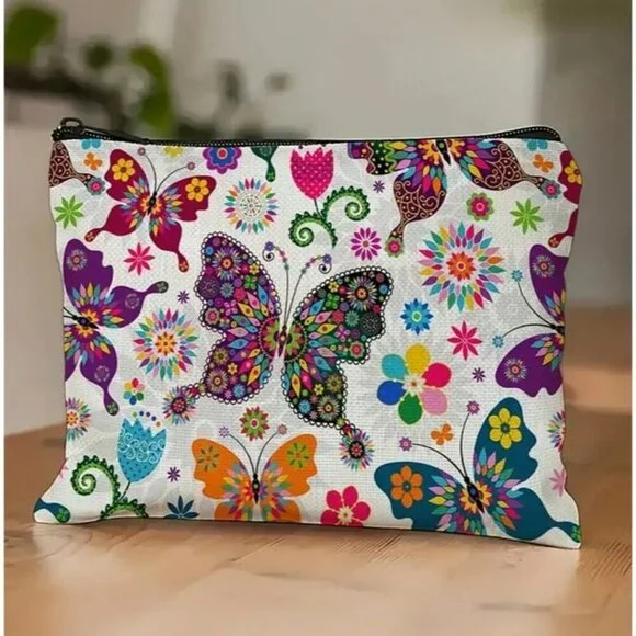 Pretty Floral Makeup Bag - Picture 3 of 3
